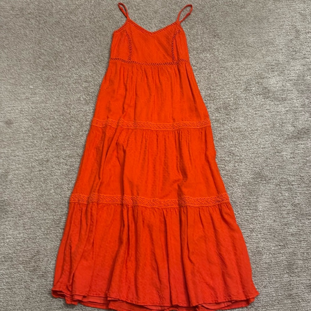 Joie red maxi dress XS gorgeous detail